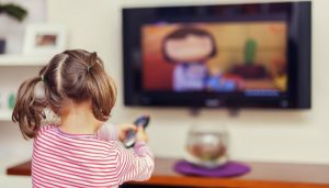 Girl Watching TV